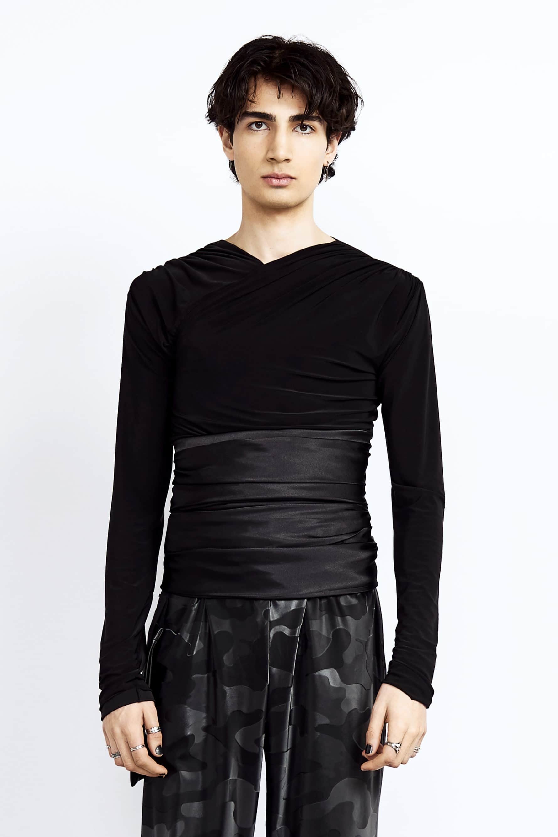 Dancer Bodice In Black Jersey - VidiBlak